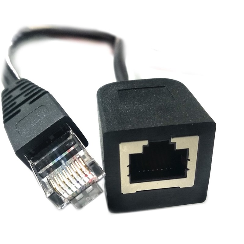 带防尘盖网线8P水晶头面板安装RJ45公转母延长线Cat5网线网络跳线