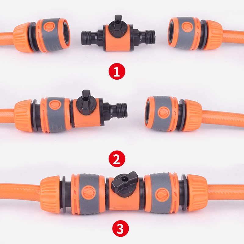 4分6分通水快速对接头水管接口对接器四分六分软管快插转换连接头