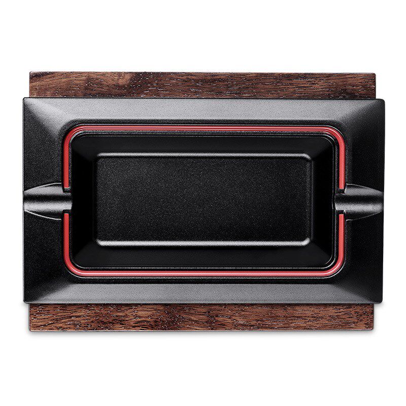 实木金属双槽雪茄烟灰缸精品家用装饰摆件灭烟器