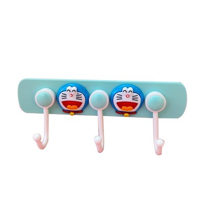 粘钩创意可爱家用免打孔墙壁一排挂钩强力粘胶厨房卧室小贴钩