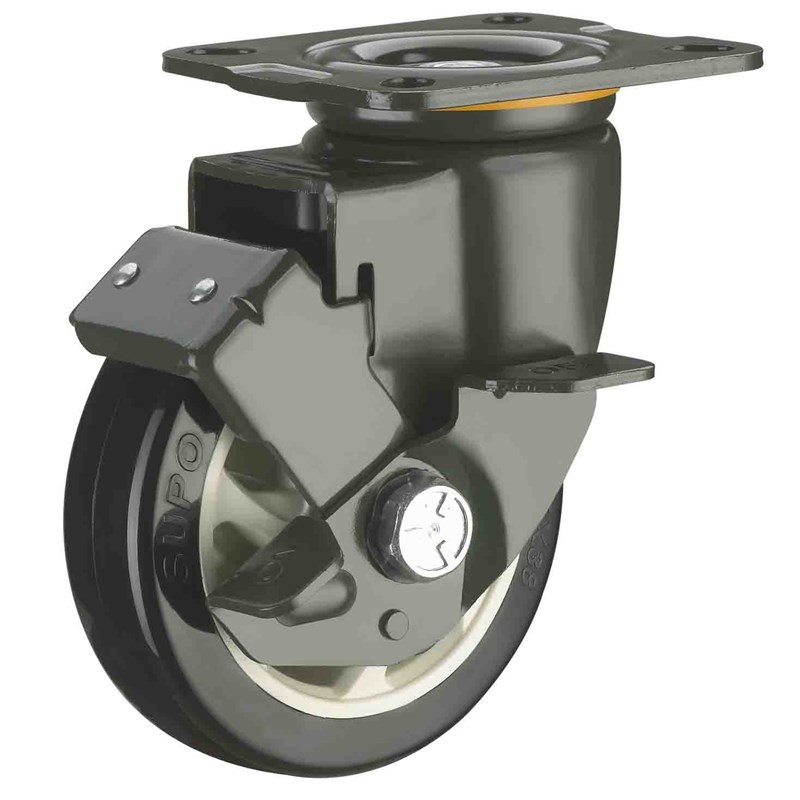 SUPO/向荣动力 4寸 带双刹车 PU聚氨酯 万向脚轮J05S-01A-100-202