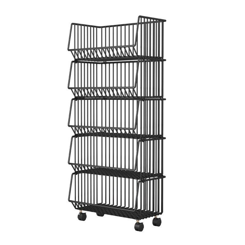 多功能厨房蔬菜置物架水果收纳架收纳筐篮子免打孔多层落地储物架