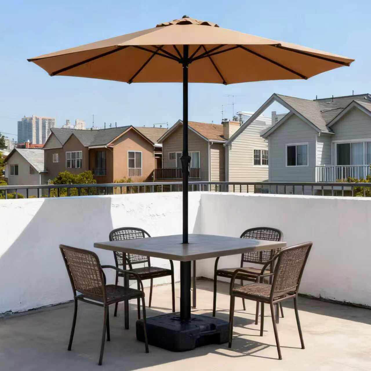 户外遮阳伞防晒庭院伞露台天台中柱伞别墅花园太阳伞阳台