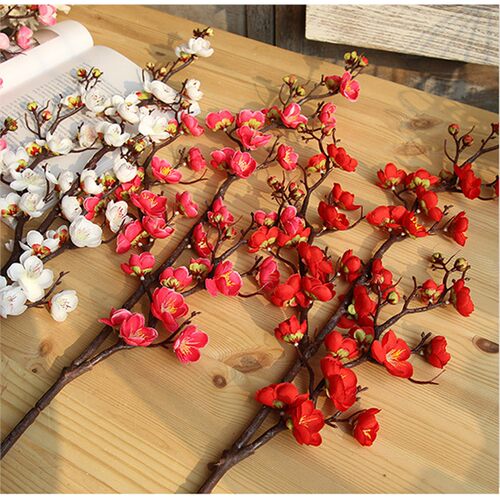 彷真花梅花枝腊梅假花客