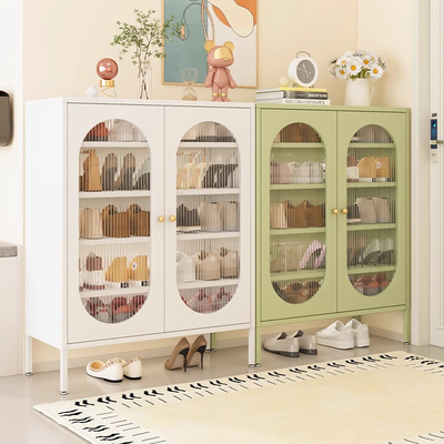 钢制鞋柜家用门口入户玄关柜防尘多层落地鞋架楼道大容量收纳鞋柜