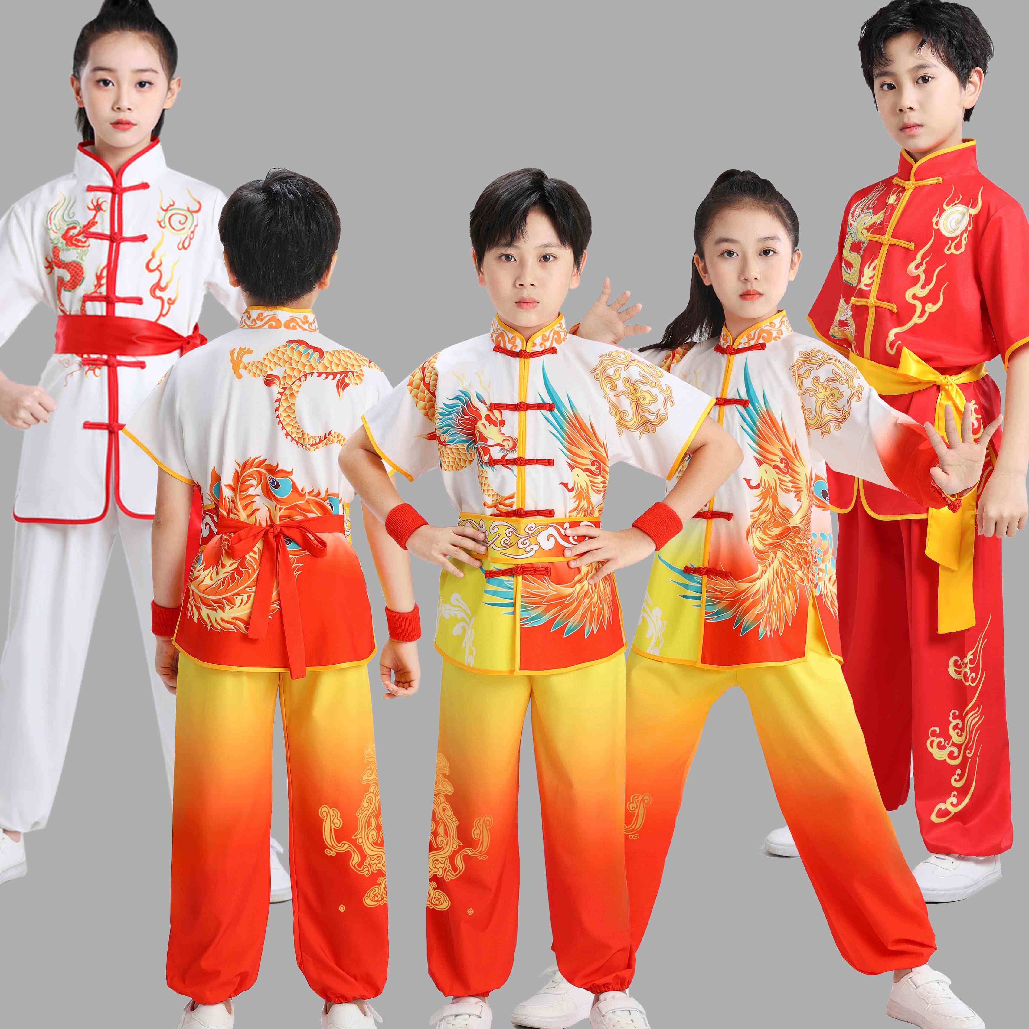 新款打鼓服舞龙表演服男