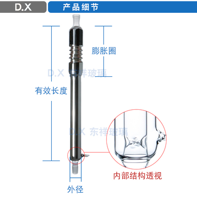 5235精馏塔 真空夹套镀银防爆具环形膨胀节玻璃精馏柱填料柱24*24