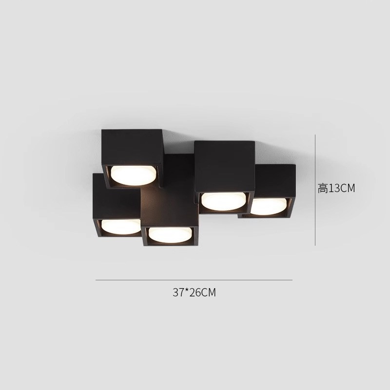 无主灯客厅照明大厅吸顶灯极简客厅灯2022新款流行明装筒灯斗胆灯