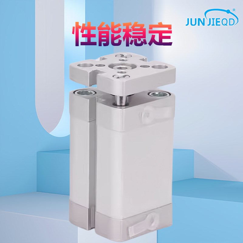 ADNGF12/16/20/25/32带挡板三杆薄型气缸带导向抗扭转紧凑型气缸