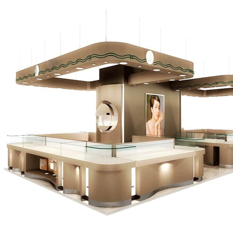 定制玉器文物展览陈列多功能烤漆产品柜珠宝展示柜带灯玻璃柜台