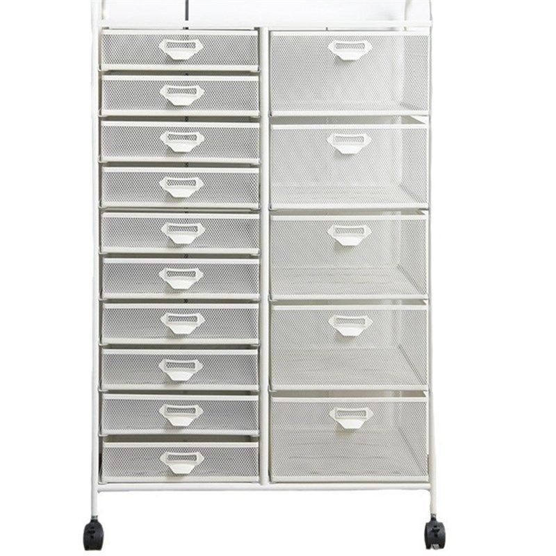 A4金属文件框桌下文件架可移动铁艺推车文件柜办公室多层移动收纳