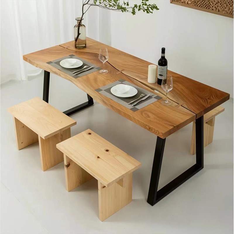 吧台桌面实木板办公桌桌板餐桌板办公桌餐桌飘窗桌板整张松木原木