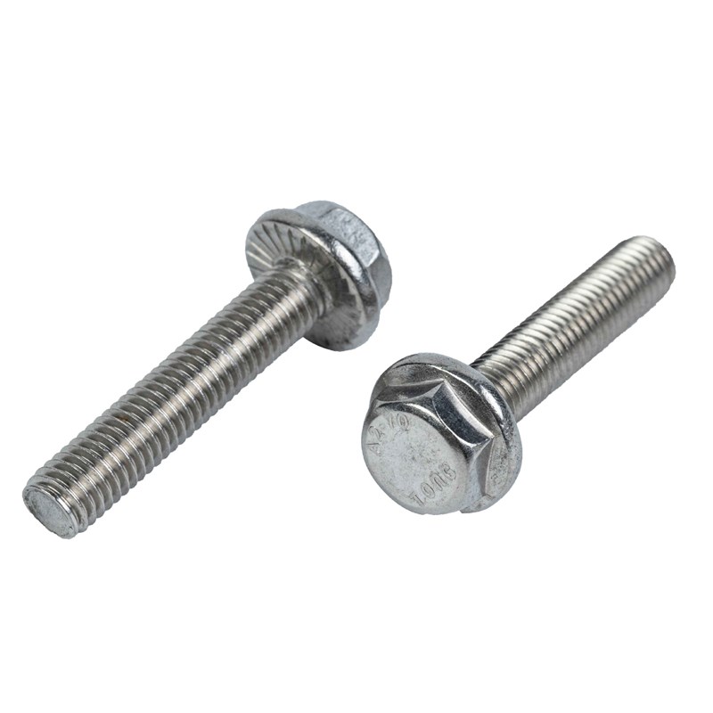 GB5789法兰面螺栓 304不锈钢六角头法兰面螺栓加大带齿外六角螺钉