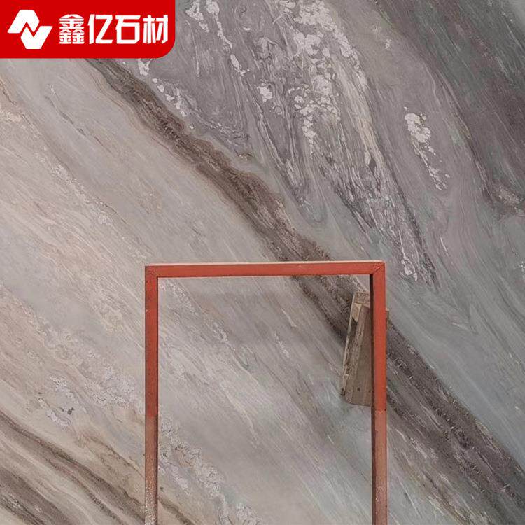 天然石材蓝金沙大理石大板餐桌台面理石吧台奢石餐桌台面接受来图