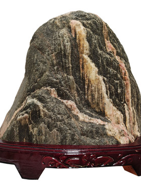 泰山石敢当原石中式天然办公室宅镇落地家用客厅招财摆件实木孤品