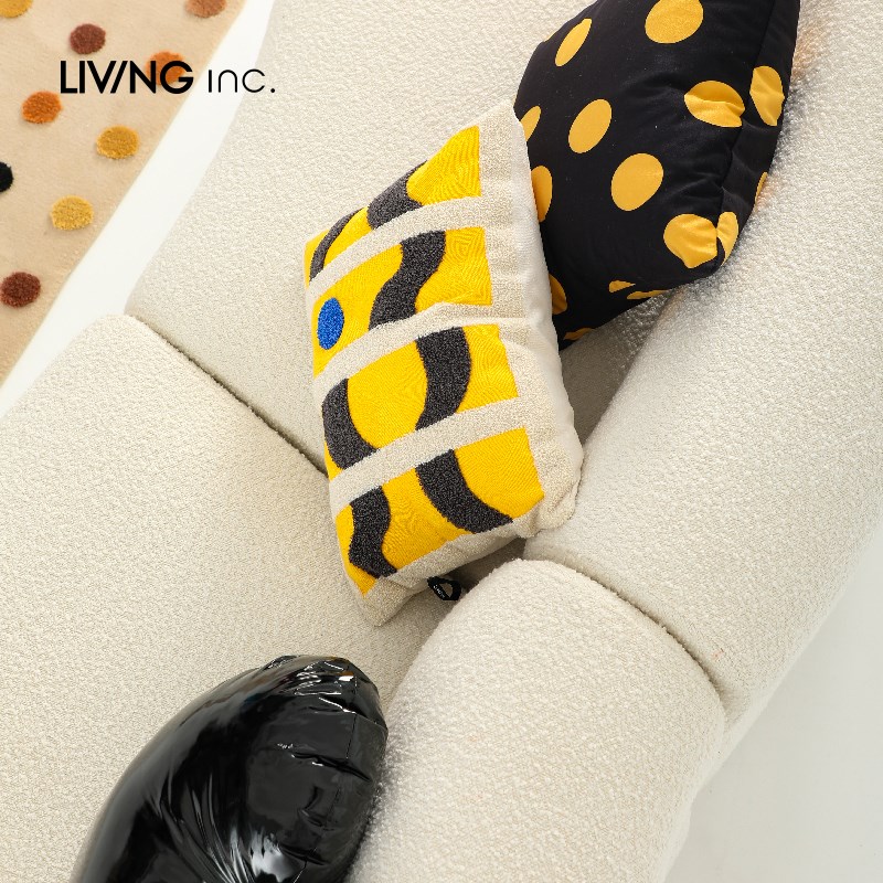 LIVING inc.跃动几何 甜酷多巴胺波点沙发抱枕少女心条纹靠背垫