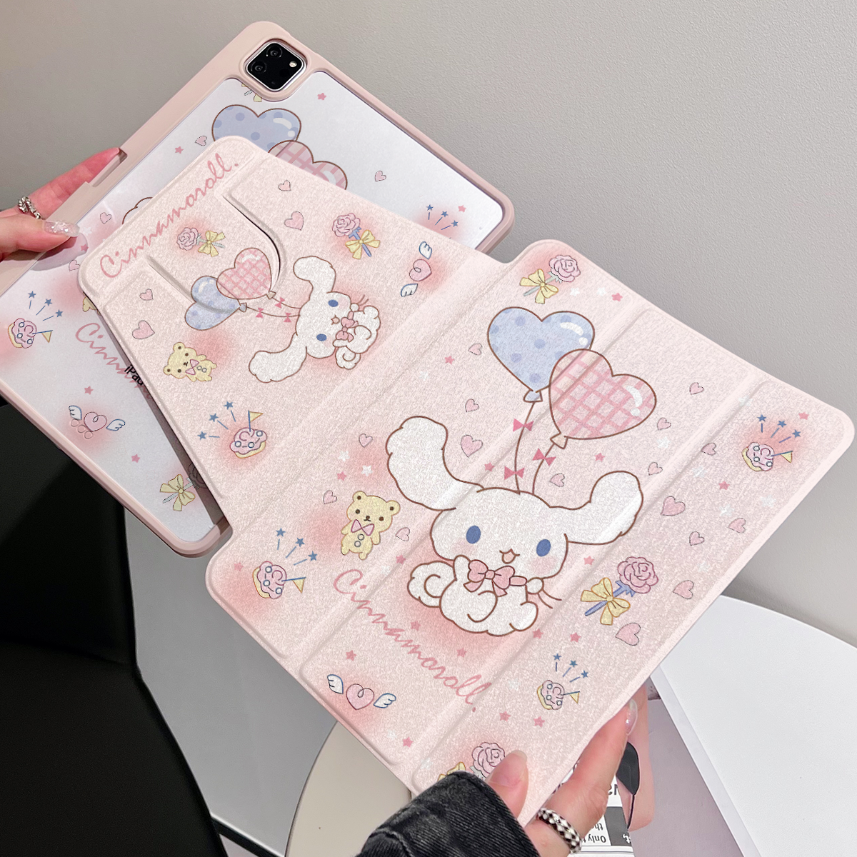 适用苹果ipad pro11保护套air平板带笔槽磁吸三折蚕丝纹全包翻盖式mini防弯防摔亚克力360度旋转iPad保护壳