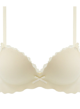 内衣女小胸聚拢显大无钢圈平胸专用无痕一片式aa杯文胸罩内裤套装