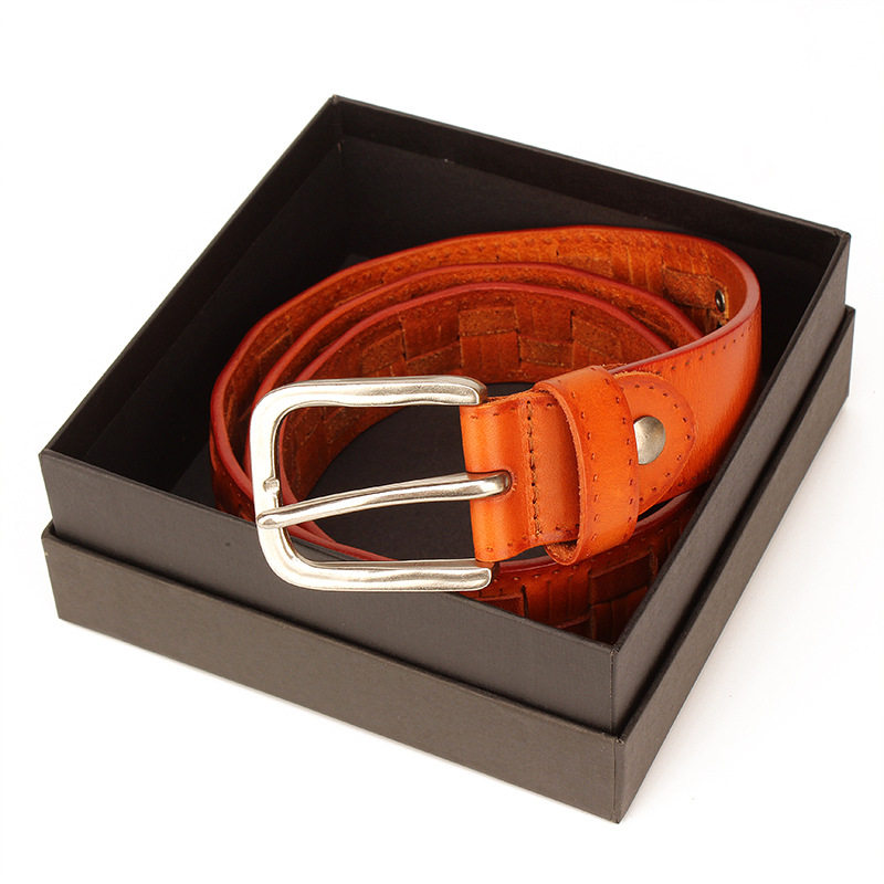 黑色皮带纸盒皮带天地盖礼品盒现货零售14.5x14.5cm