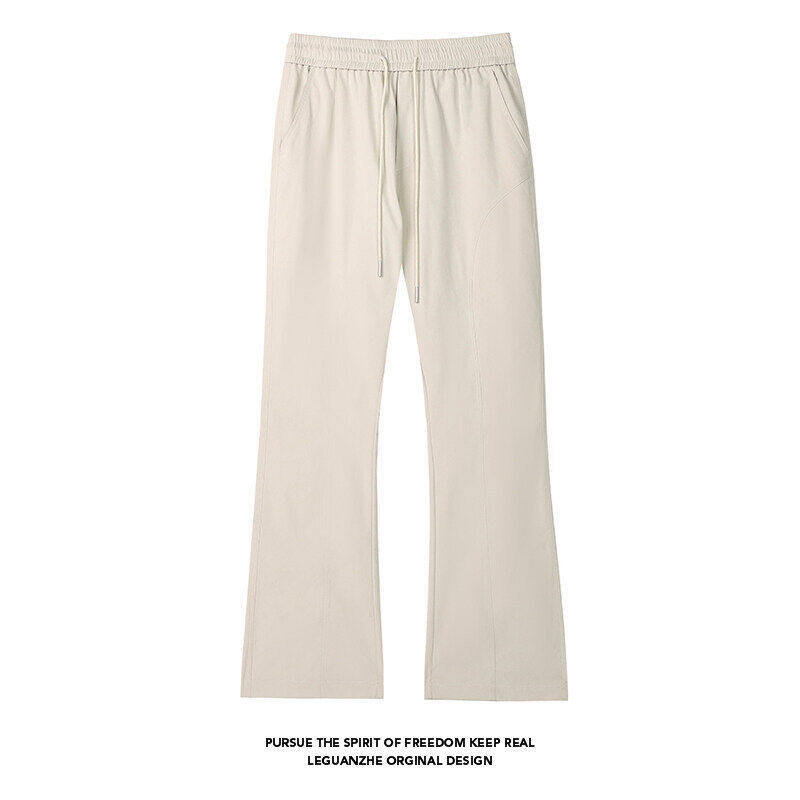 cleanfit微喇冰丝裤子男款美式潮牌复古休闲裤vibe高街大码直筒裤