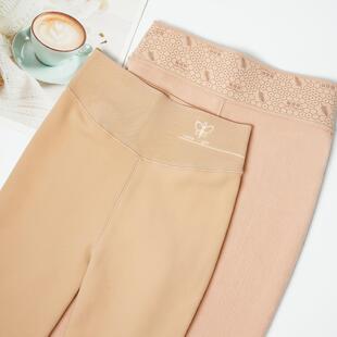 光腿神器加绒九分裤秋冬加厚女外穿不连脚水光袜肉色芭比裤鲨鱼裤