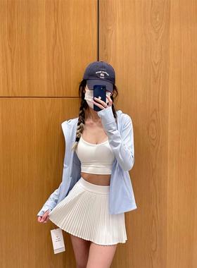 同款Varsity 女士风琴褶高腰网球裙短裙户外运动通勤