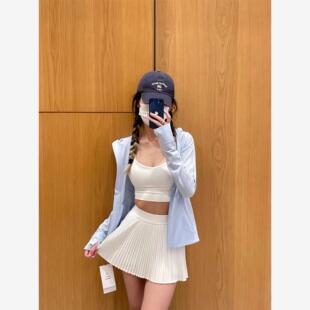 同款Varsity 女士风琴褶高腰网球裙短裙户外运动通勤