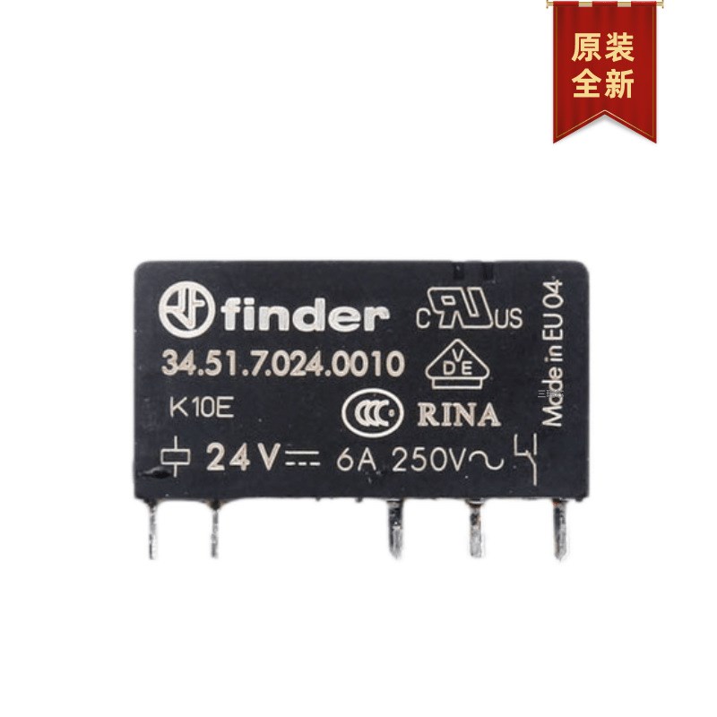 全新原装34.51.7.024.0010 finder/芬德继电器 24VDC 5脚6A 34.51