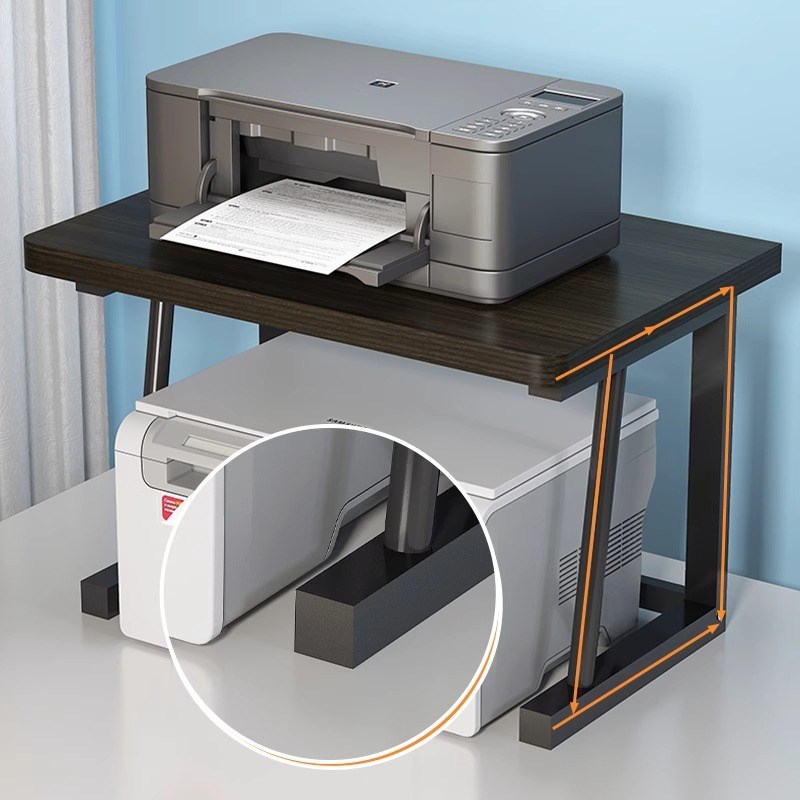 打印机置物架架子办公桌桌面支架置放架桌上电脑桌放置架双层托架