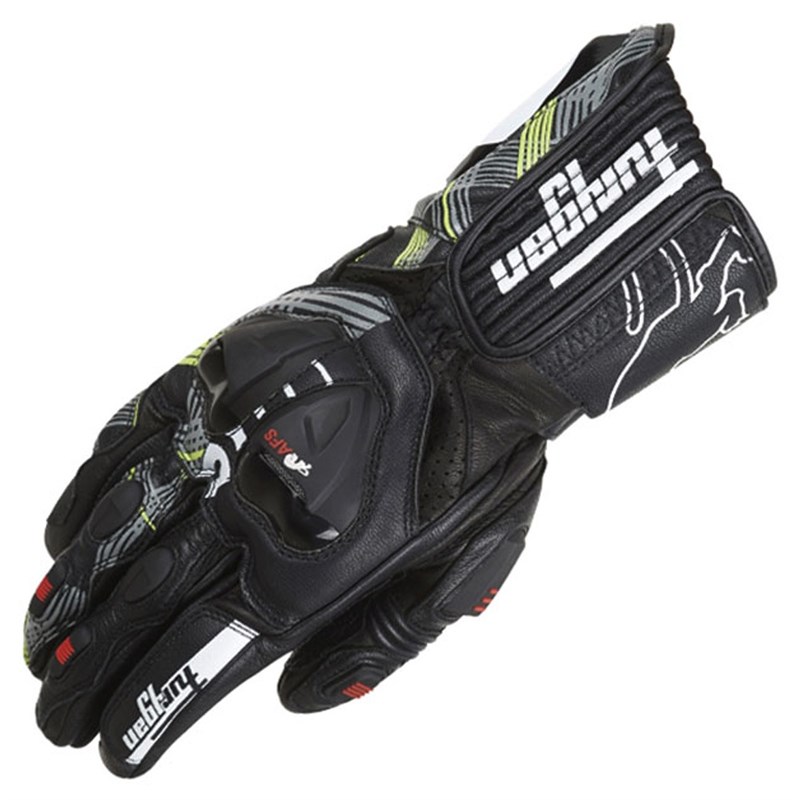 Furygan AFS19摩托车长款手套皮质 硬壳赛车骑行手套防摔透气防滑