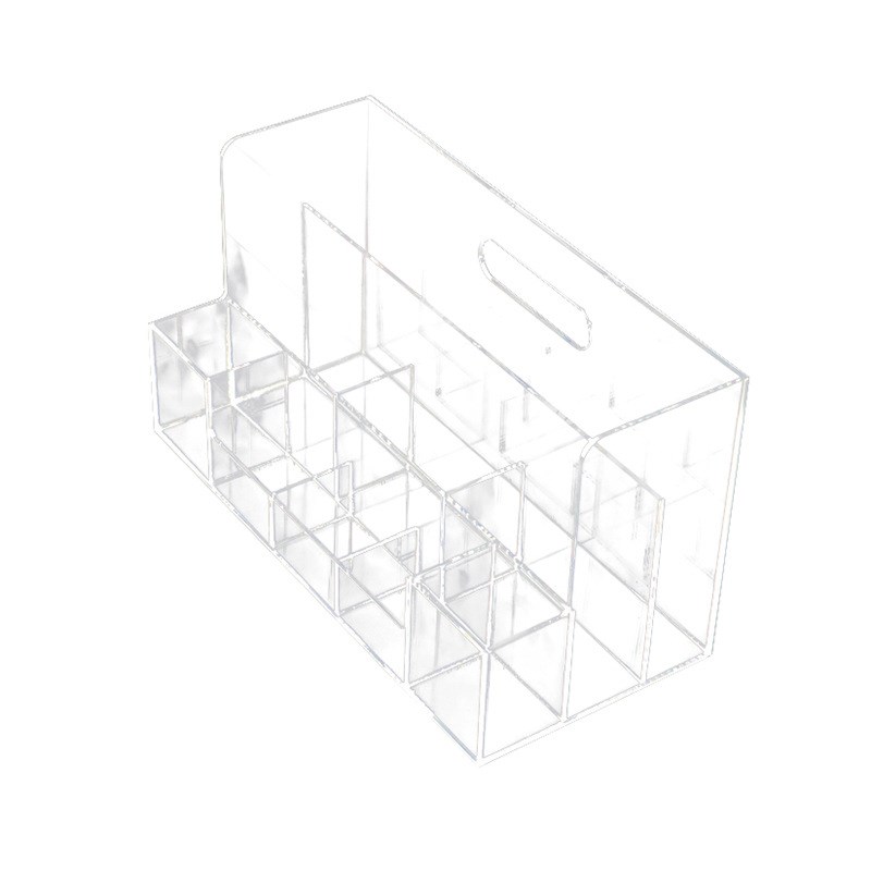 有机玻璃笔筒置物架学生文具收纳盒杂物防尘展示架透明亚克力定制