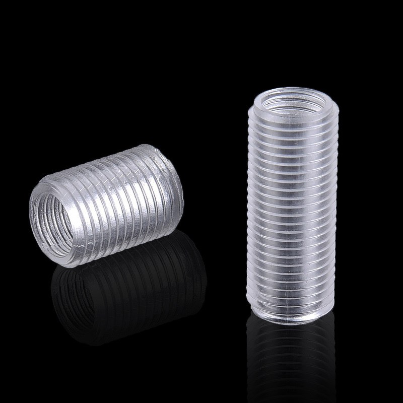 电器透明PC塑料细牙M6M10空心牙管 无磁防锈塑料空心穿线出线外牙