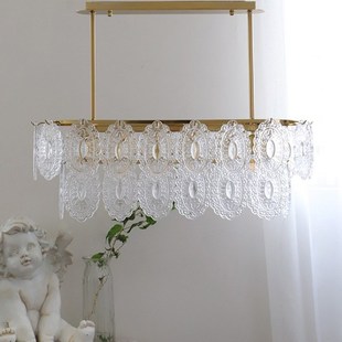 宫廷风格 法式 意大利艺术玻璃轻奢卧室客厅餐厅灯具 复古吊灯 美式