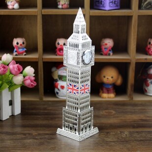 一见钟情欧式复古伦敦镶真表金属地标大笨钟模型摆件创意家居