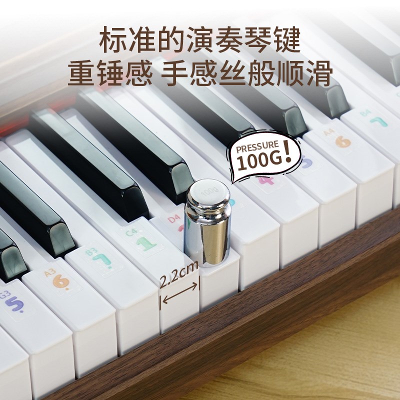 俏娃儿童小钢琴木质电子琴37键初学启蒙乐器男女孩宝宝礼物玩具