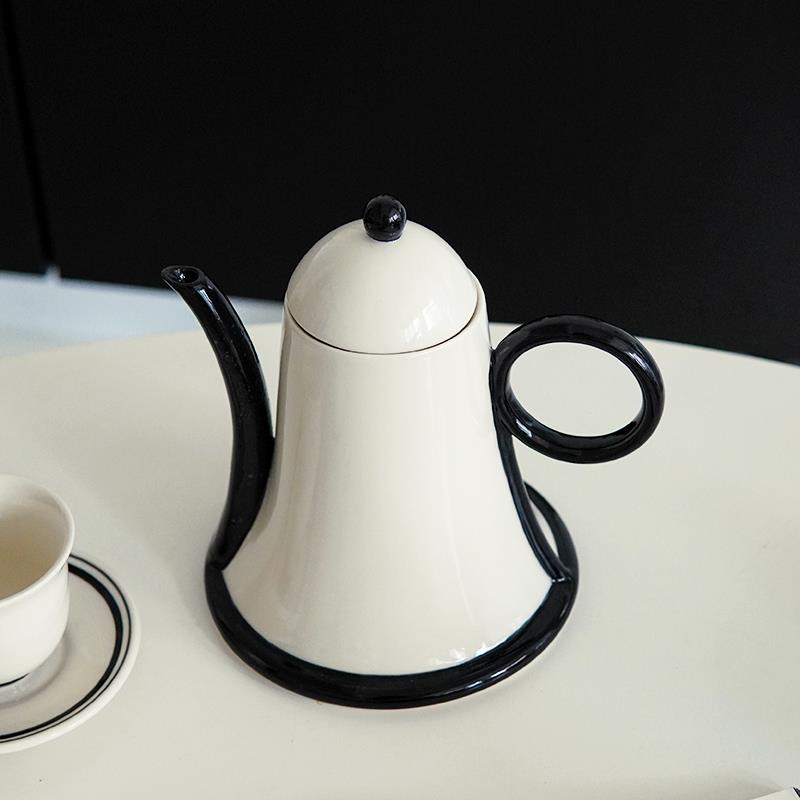 高颜值陶瓷家用下午茶釉下彩茶壶套装杯碟茶具咖啡杯碟冷水壶乔迁