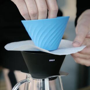 orea圆形滤纸平底锥形滤杯大圆滤纸155/185滤杯手冲咖啡折纸滤纸