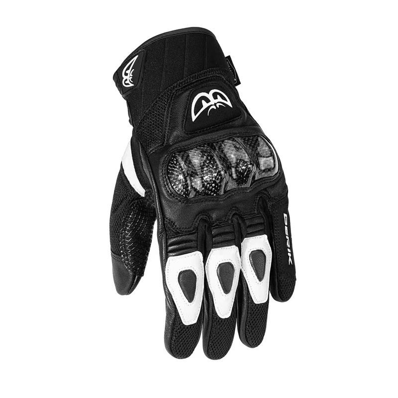 BERIK大眼摩托车骑行手套触屏网眼透气真皮碳纤维机车手套四季男