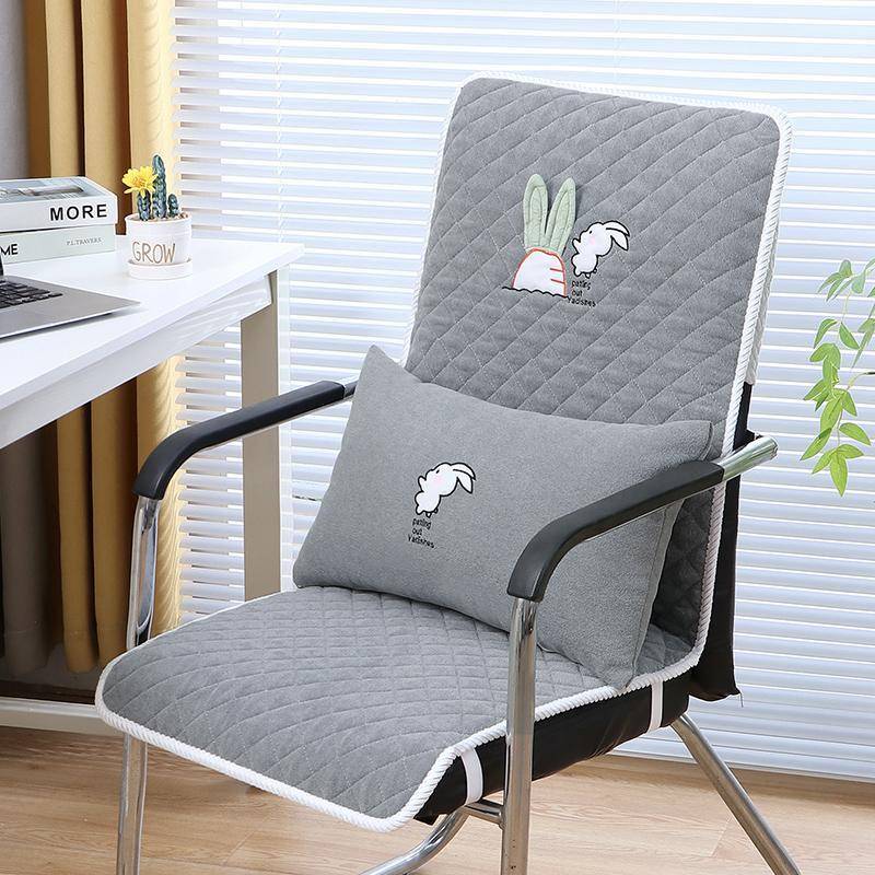 办公室椅子套罩电脑座椅套防滑腰靠靠垫连体坐垫转椅老板椅保护套