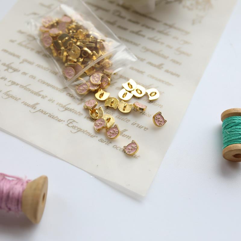 7mm小猫迷你金属扣子BJD小布棉花娃娃衣服配件手工diy配件纽扣