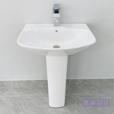 帝格尼方形陶瓷立柱洗脸盆阳台薄边洗手盆浴室洗漱台卫生间水池