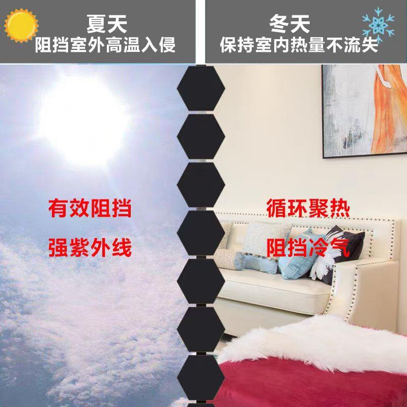 隐形蜂巢帘折叠推拉门防风厨房卫生间阳台卧室铝合金隔断门防油烟