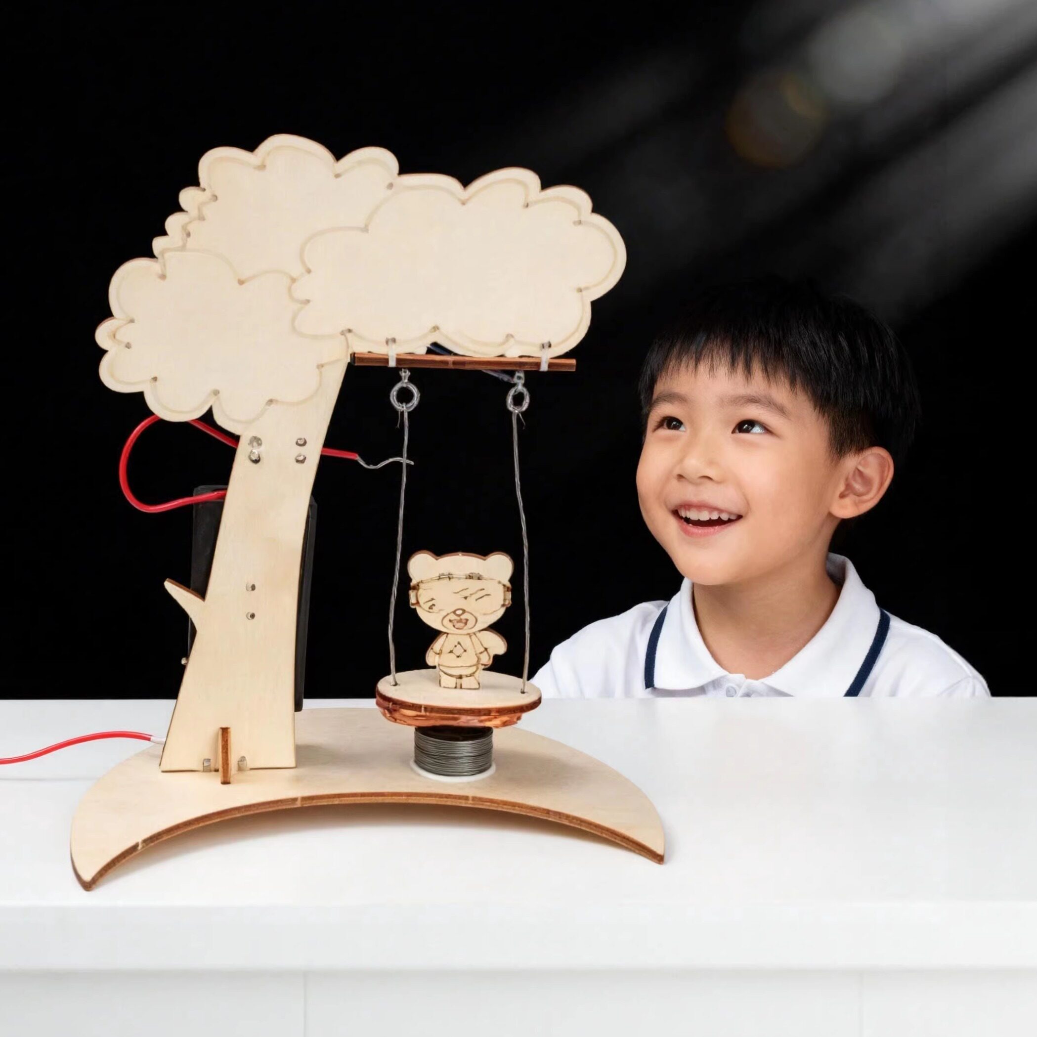 儿童启蒙DIY电磁秋千玩具