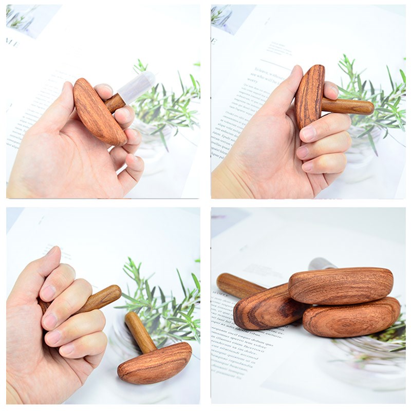 实木点穴锥小巧便携足底足疗棒疏通脚底穴位棒家用工具经络按摩器