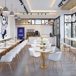 快餐桌椅实木小方凳子小吃面馆早餐餐饮奶茶甜品店沙县店现代简约