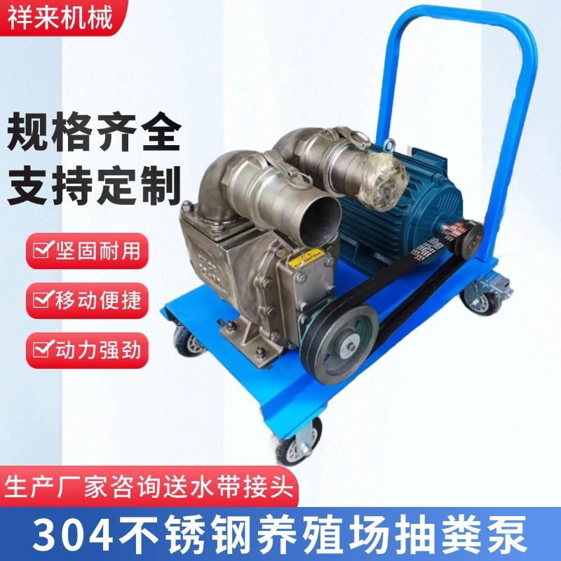 304不锈钢养殖场抽粪泵高扬程猪牛粪污吸粪泵河道池塘淤泥清淤泵