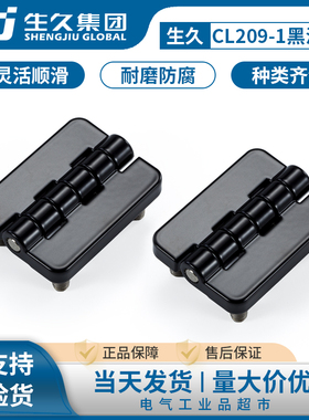 生久柜锁配电箱柜门铰链CL209-1铁皮柜开关柜合页锌合金铰链黑色