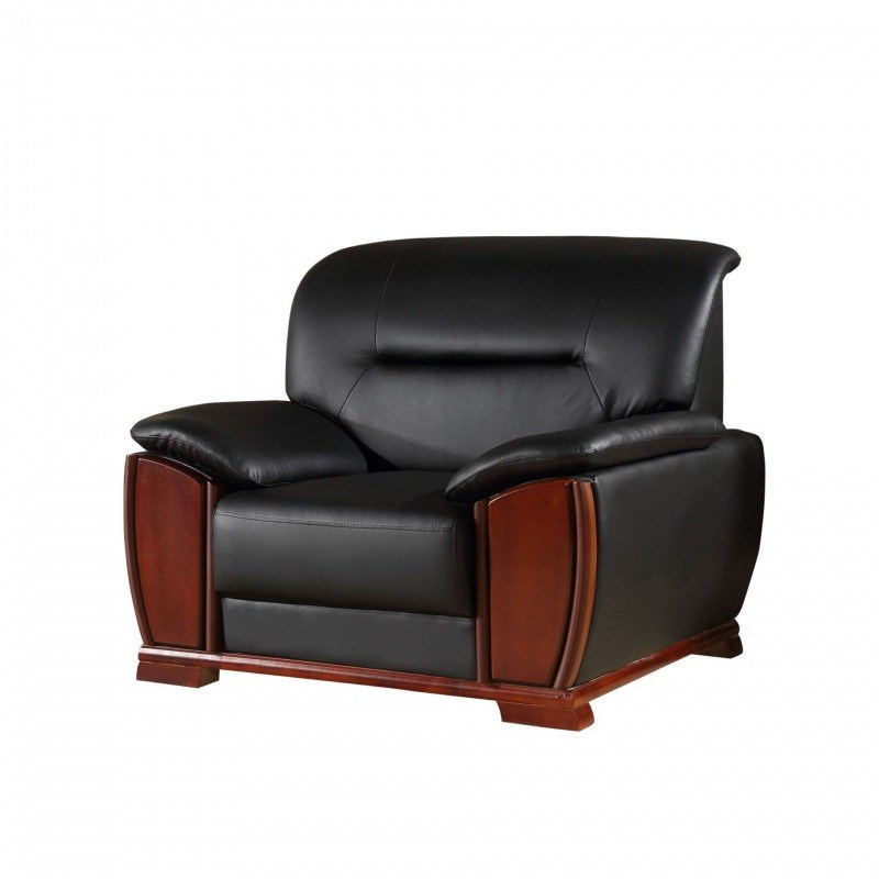 会客沙发三人位接待室领导贵宾办公皮质沙发简约现代商务茶几组合