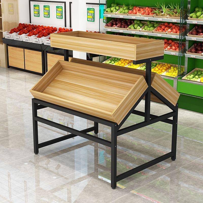 蔬菜水果货架展示架展示柜超市中岛展示台水果架子创意多层水果店