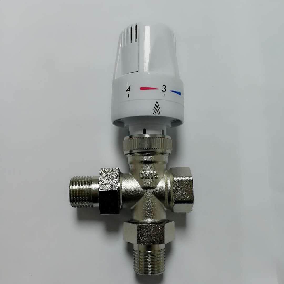恒温阀立式三通散热器恒温控制阀热水冷水阻断阀门温控阀厂家